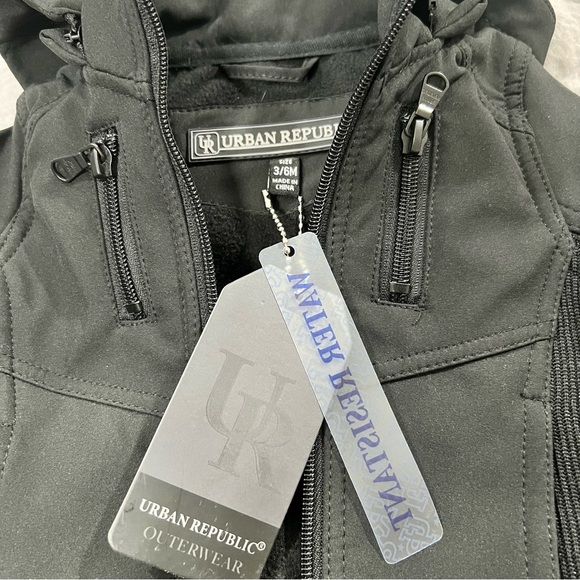 NWT Urban Republic Infant Hooded Jacket Black Sz 3/6 Months - Picture 5 of 11